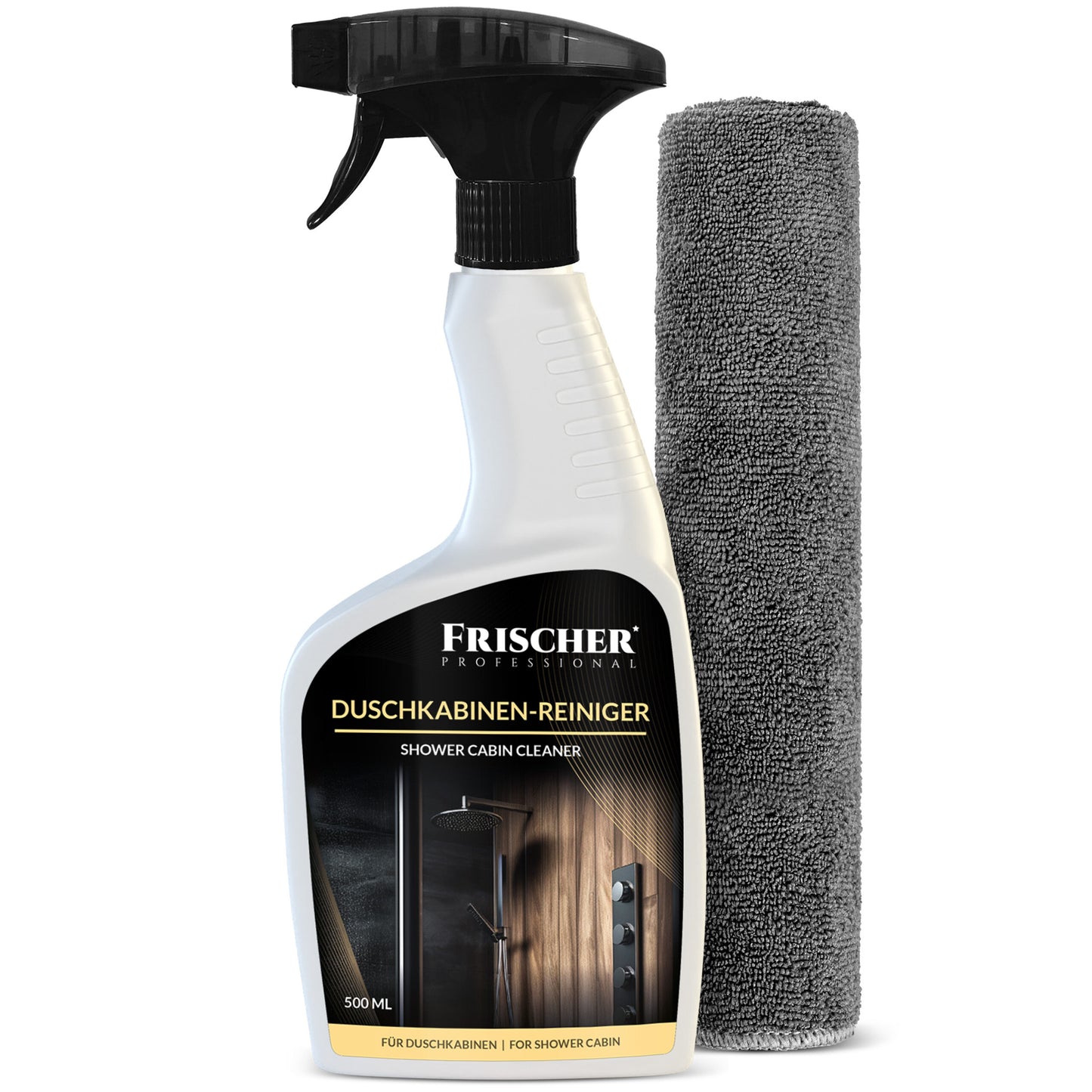 Płyn + mikrofibra do czyszczenia kabiny prysznicowej, 500 ml