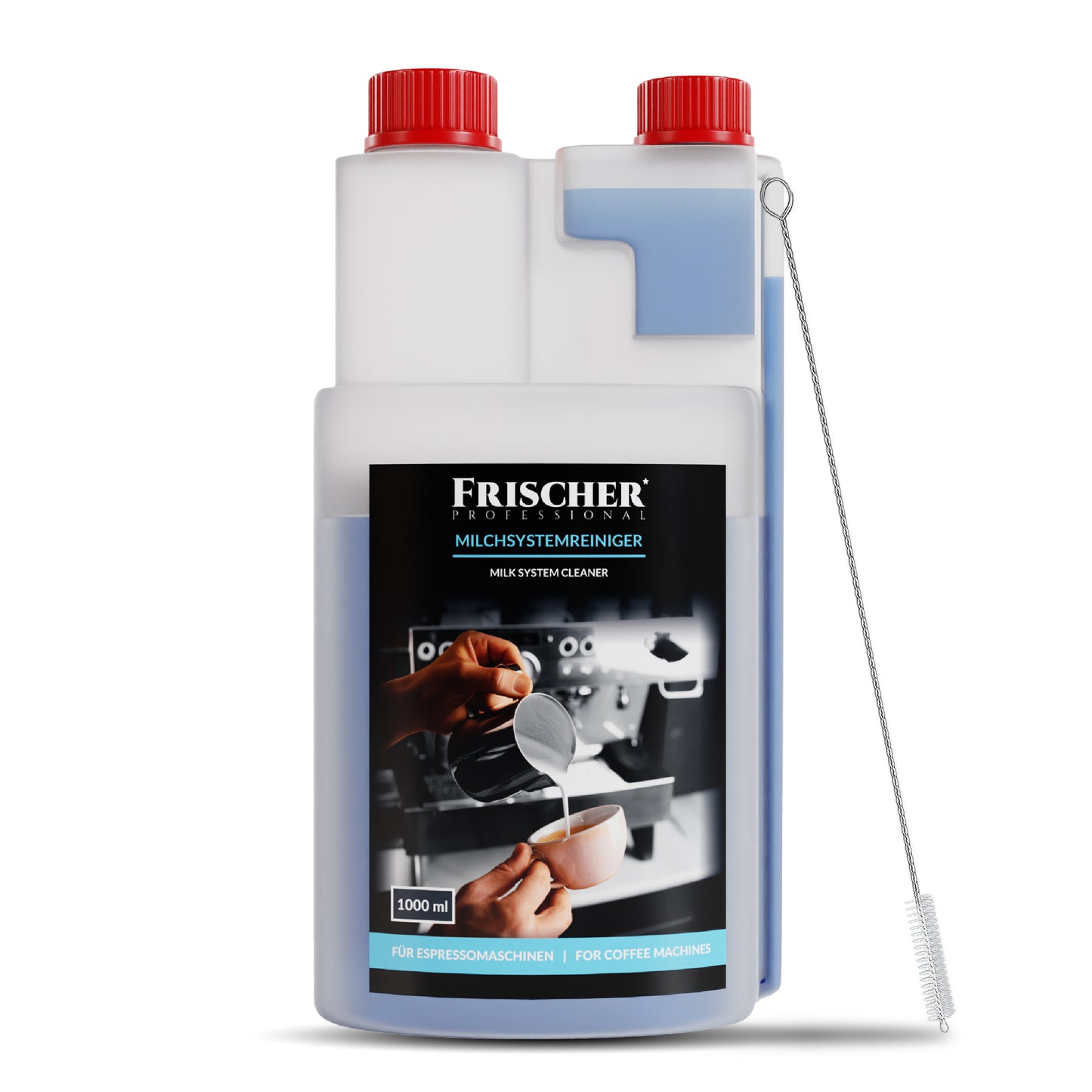Płyn + szczoteczka do czyszczenia systemów mlecznych, 1000 ml