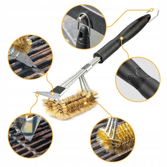 Szczotka do grilla złota