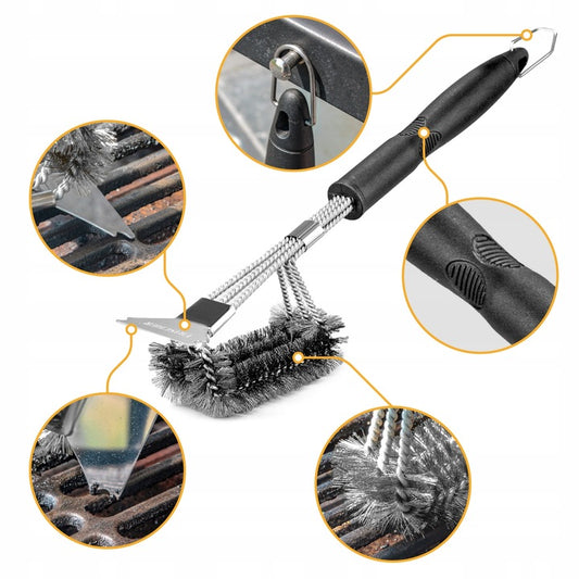 Szczotka do grilla srebrna