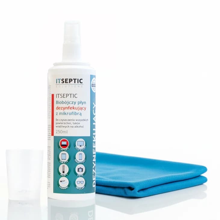 ITSEPTIC Płyn czyszcząco-dezynfekujący do urządzeń elektronicznych z mikrofibrą 250 ml