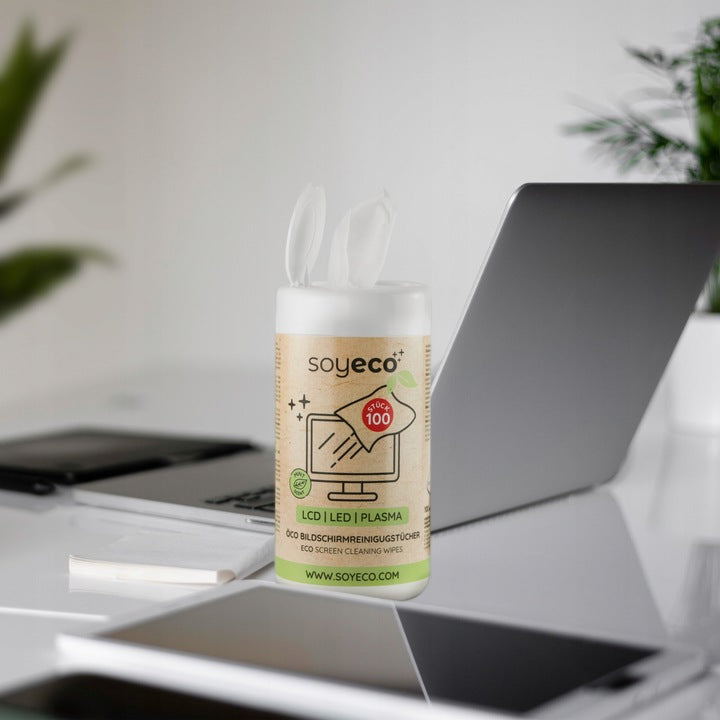 Chusteczki czyszczące ekrany LCD, LED - 100 szt + sprężone powietrze + mikrofibra