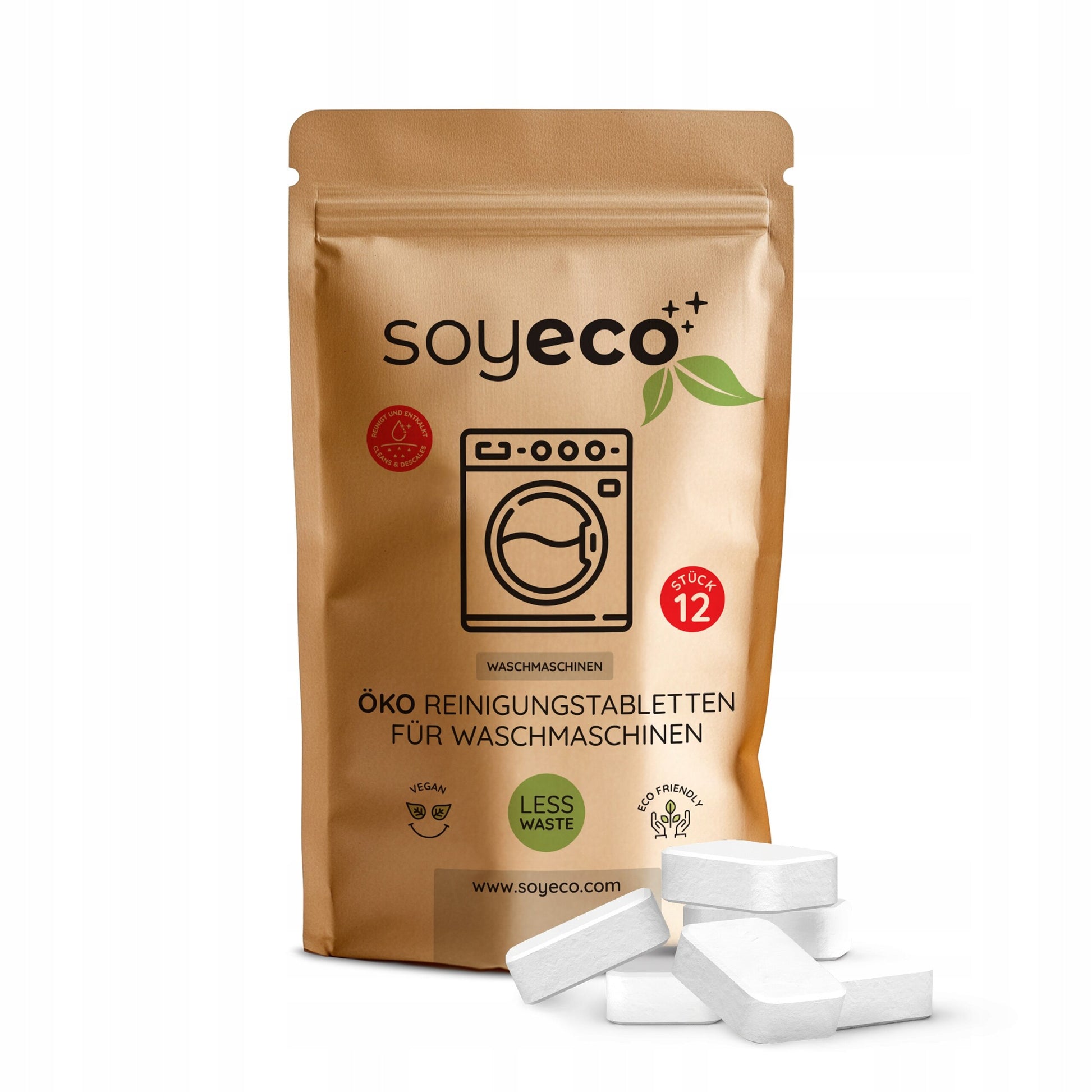 Tabletki do czyszczenia pralki, odkamieniające, neutralizujące zapach - 12 szt.